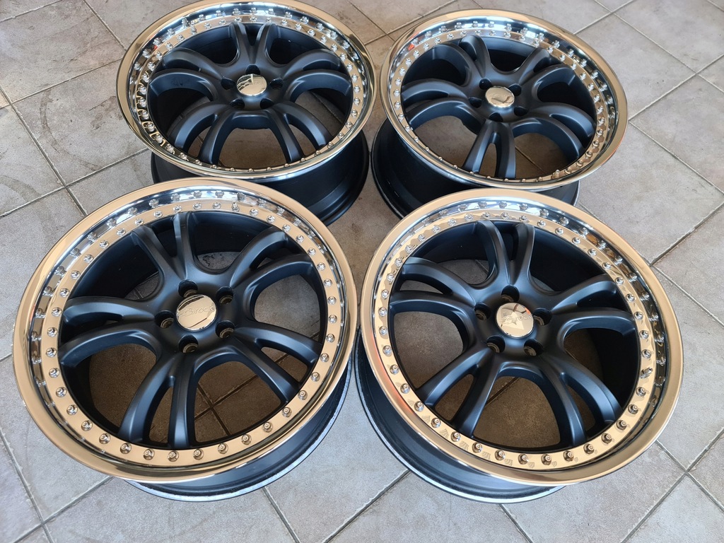 llantas llantas atornilladas brock b16 8x18 5x100 inoxx vw polo