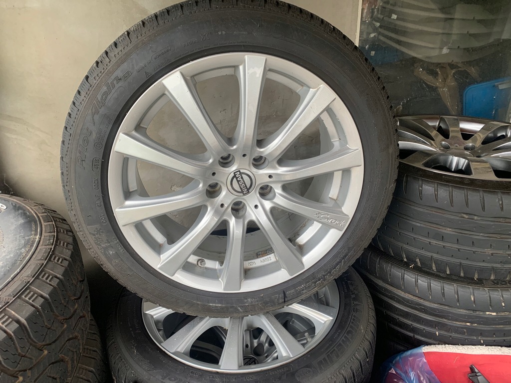 nissan 370z 350z g35 llantas de aluminio brock 18 neumaticos invierno