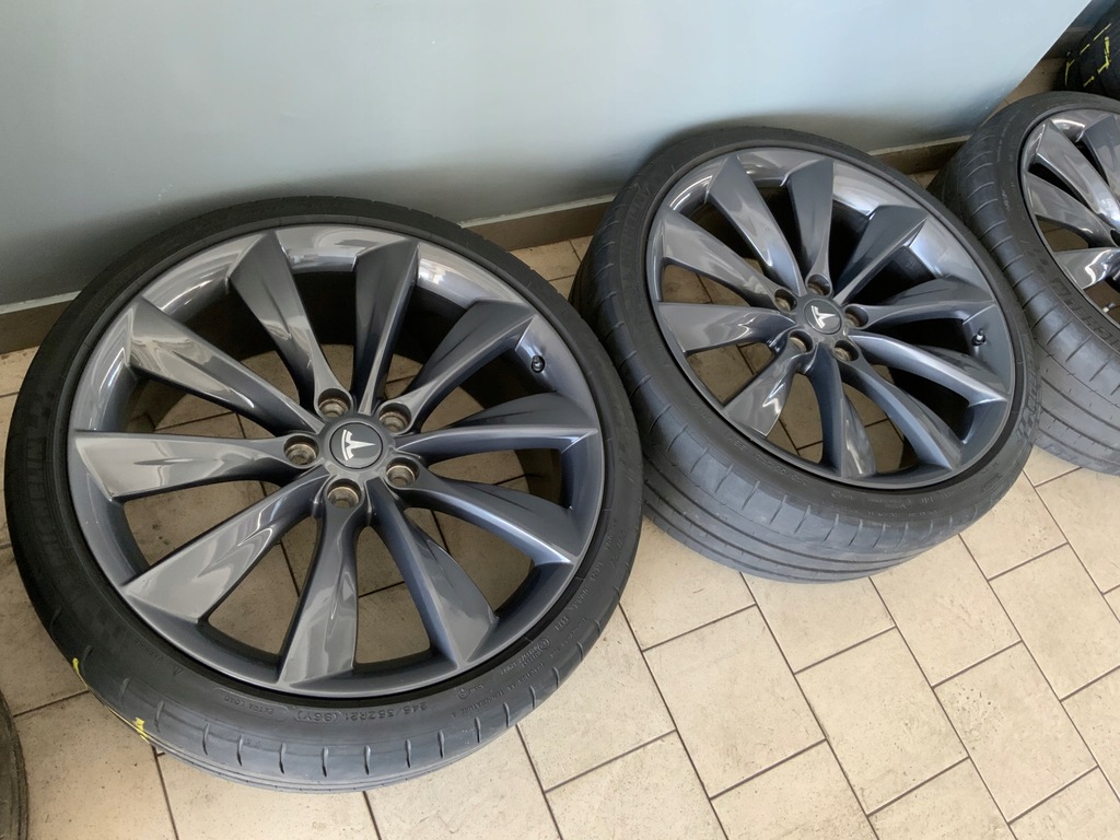 lote llantas neumaticos ruedas tesla s lift 21x9.0j et 40