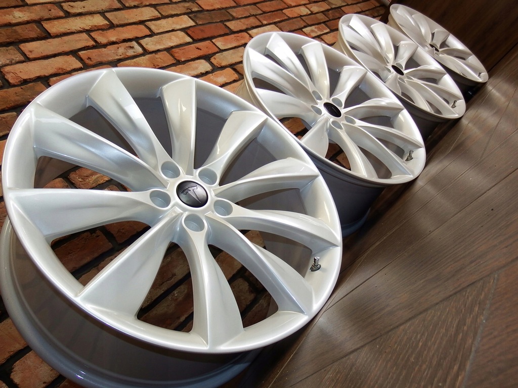 llantas tesla model s 21  pulgadas blanca perla