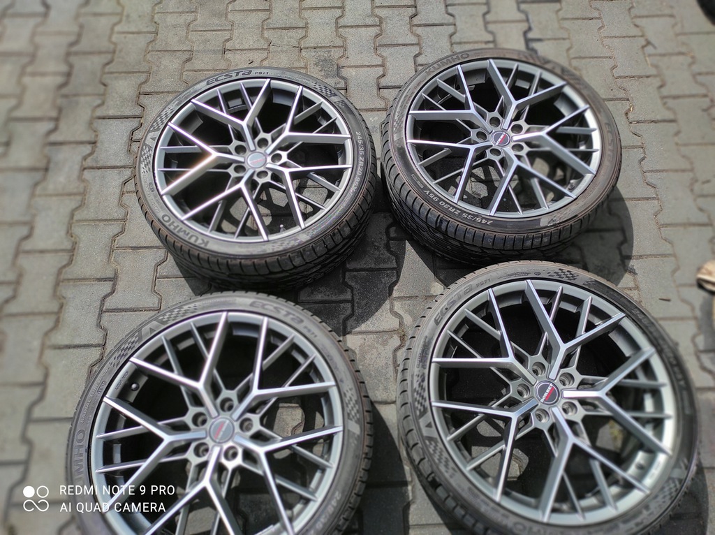 audi, llantas con neumaticos kumho 245 35 20 borbert 5x112