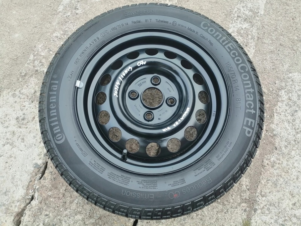 rueda repuesto 165/70 r14 justy g3x ignis ii 07r