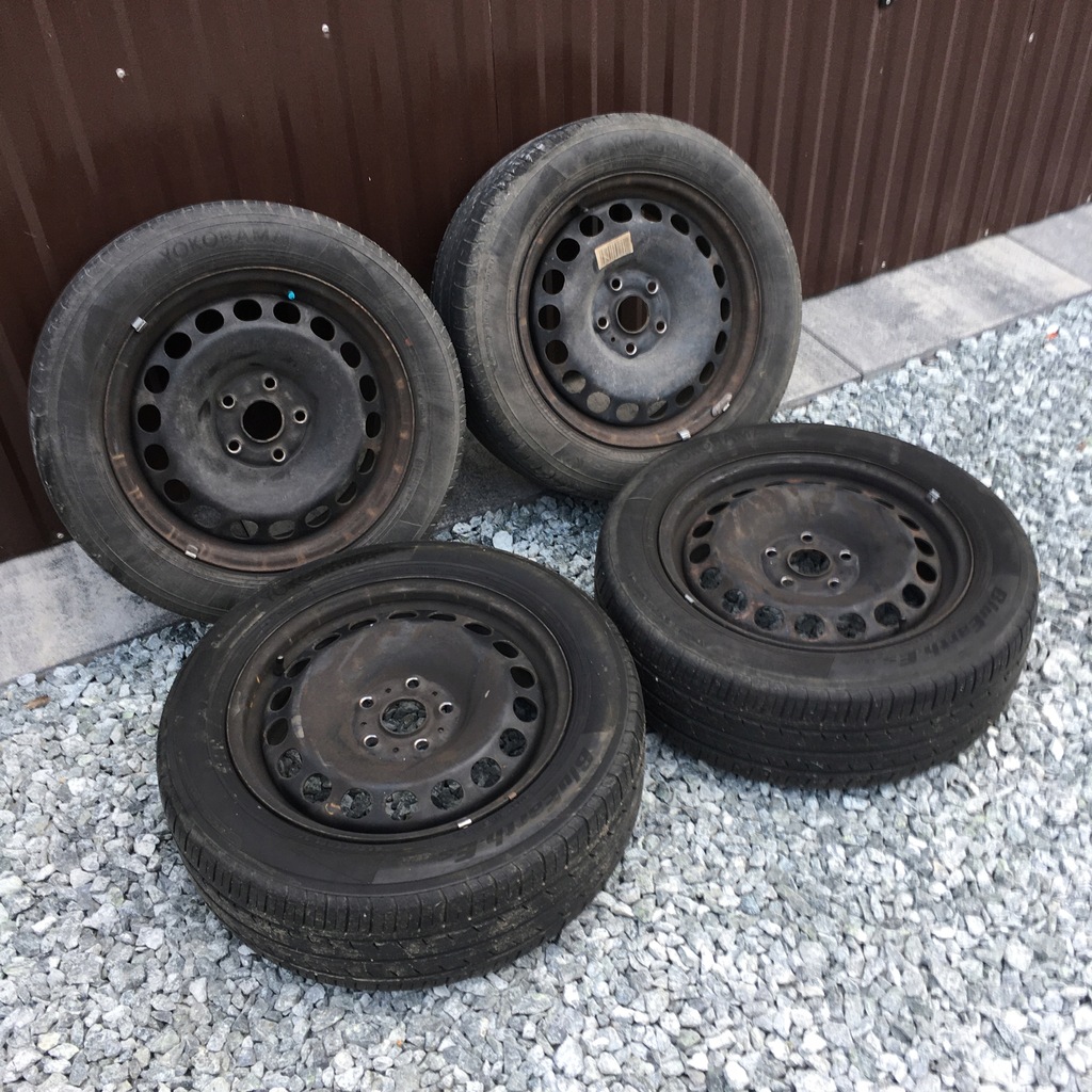 a3 r16 5x112 llantas acero neumáticos verano yokohama