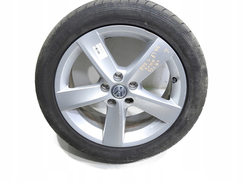 ruedas llantas neumáticos 215/45/r16 vw, polo v, 6c