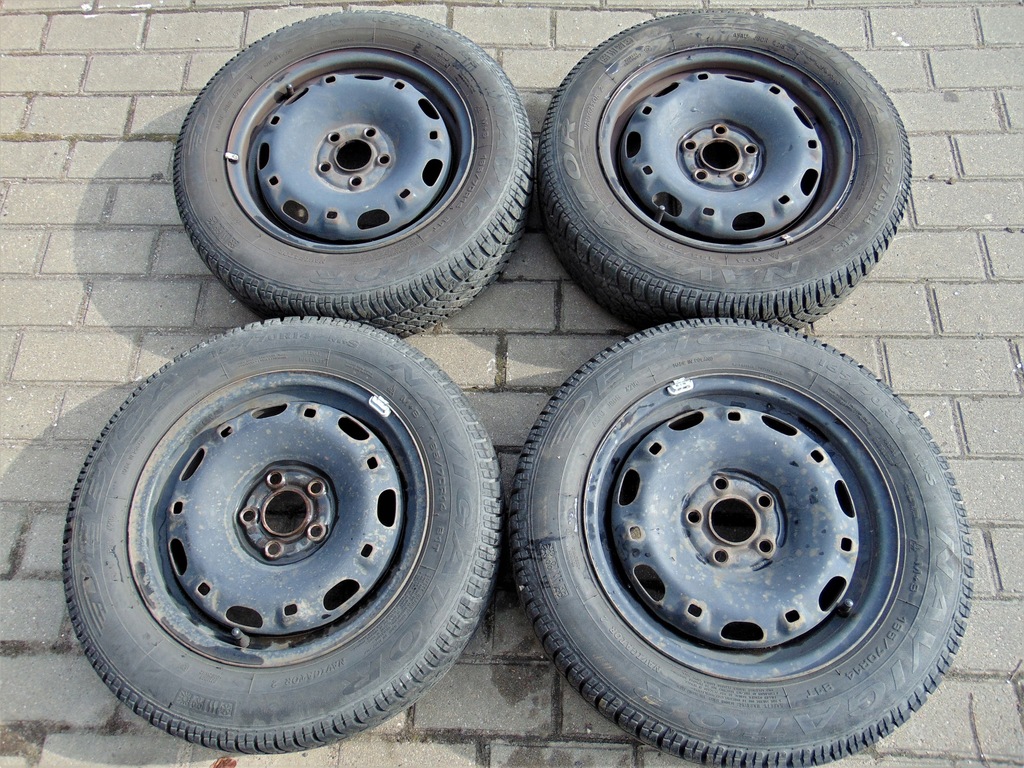 ruedas llantas con neumaticos 14'' compl. vw, fox 5x100 5j