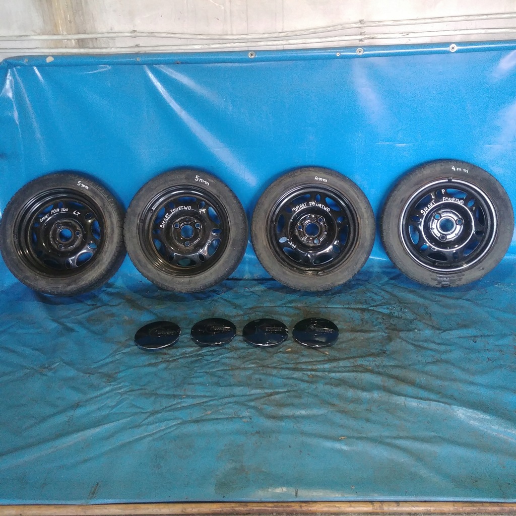 llantas acero ruedas fortwo fortwo 98-07r. + neumáticos