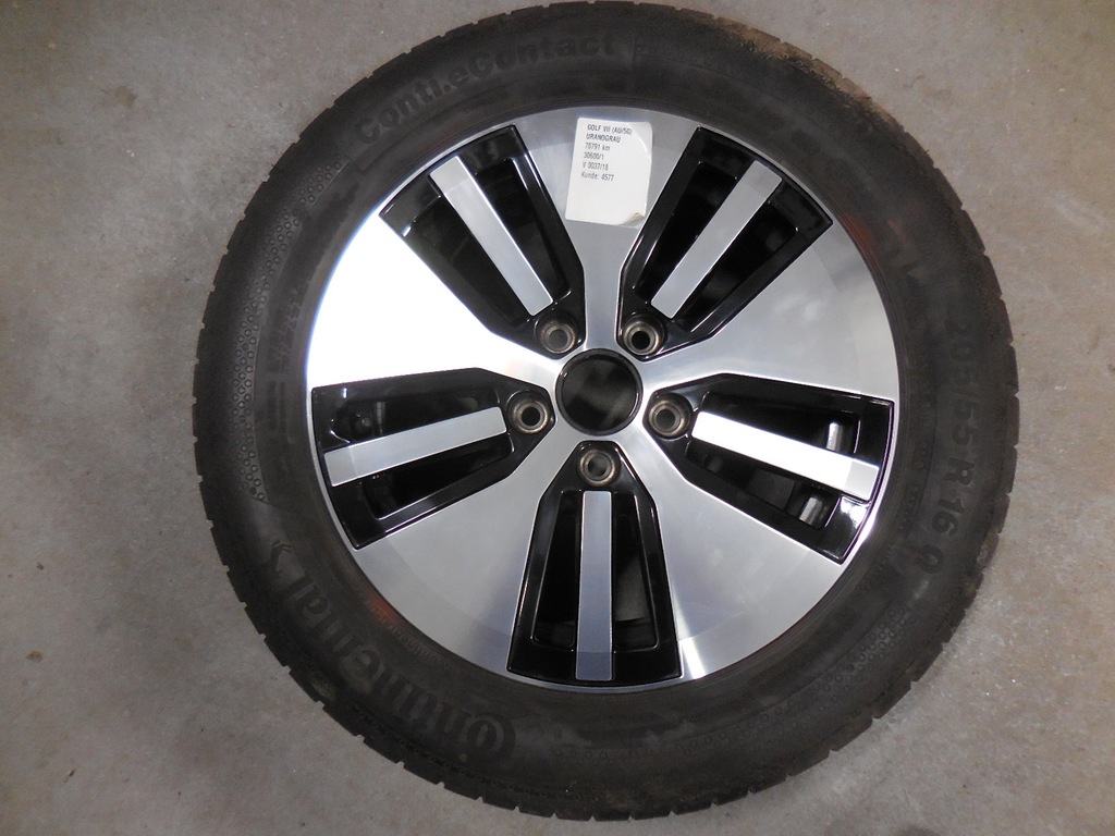 vw, golf, vii rueda llanta neumatico 205/55/16 continental