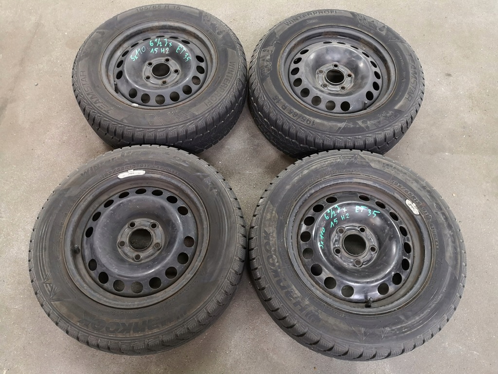 ruedas llantas acero neumáticos opel 5x110 6,5j 15h et35