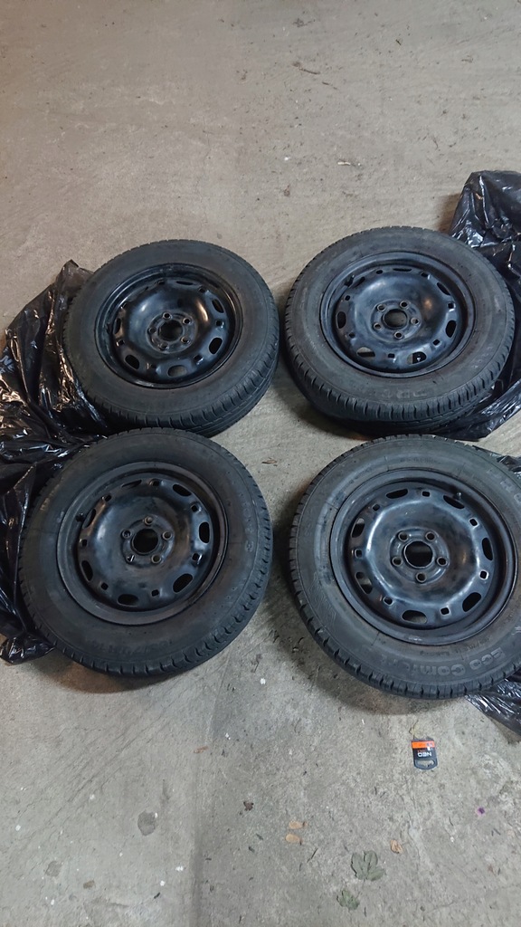 ruedas acero 5x100 skoda fabia con neumaticos