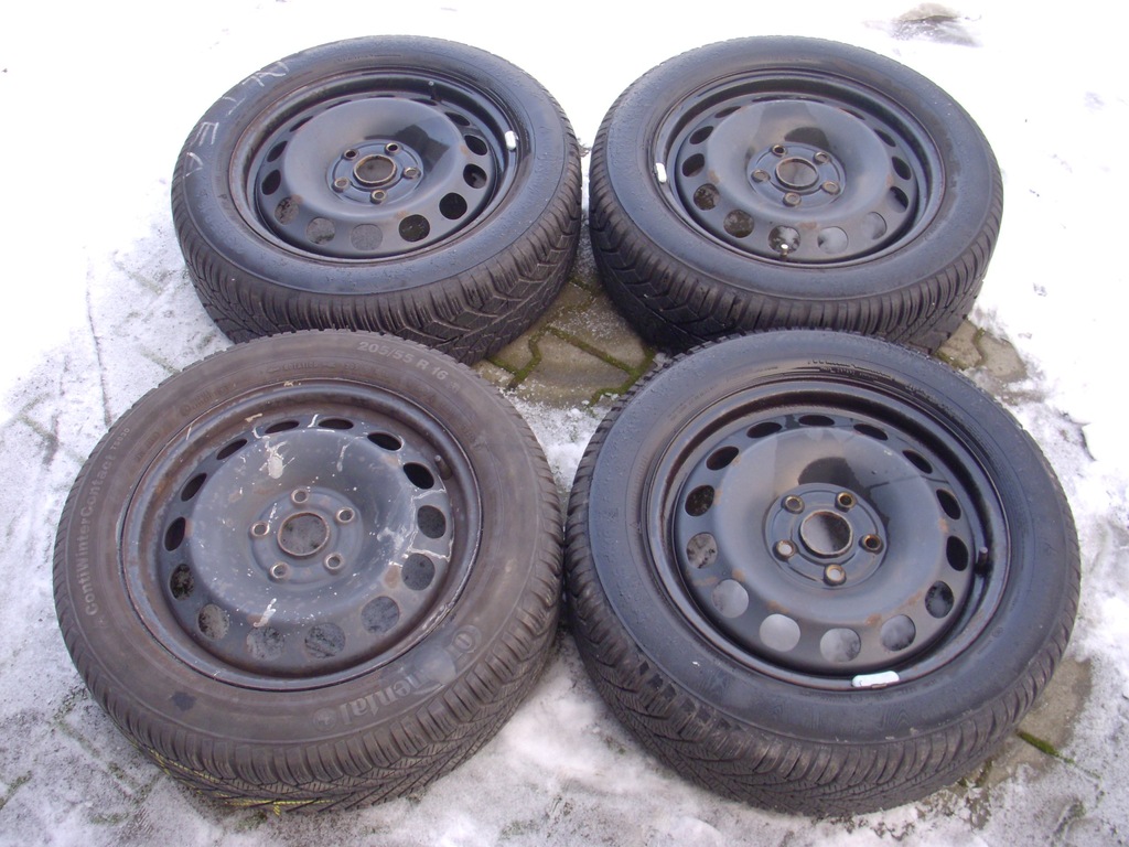 ruedas invierno 16 acero vw, seat skoda 5x112 205/55r16