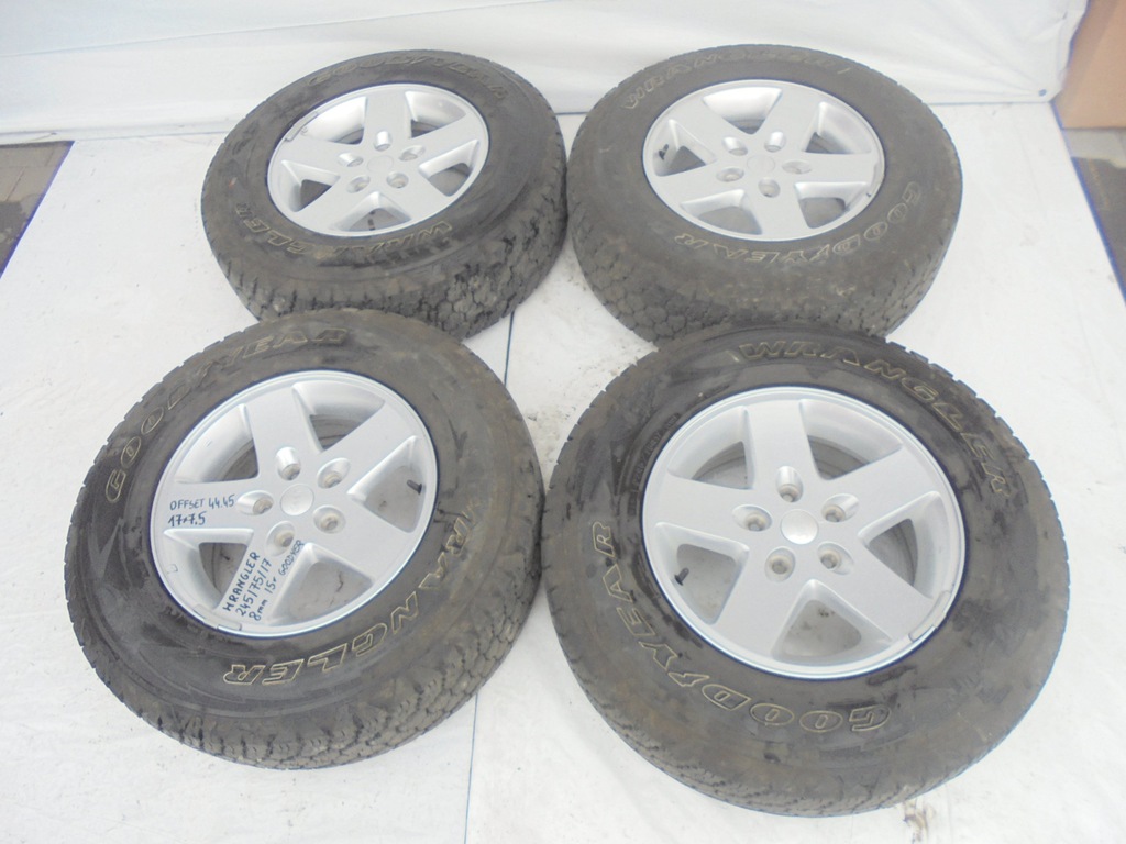 ruedas llantas de aluminio 17'' 245/75/17 8mm jeep wrangler
